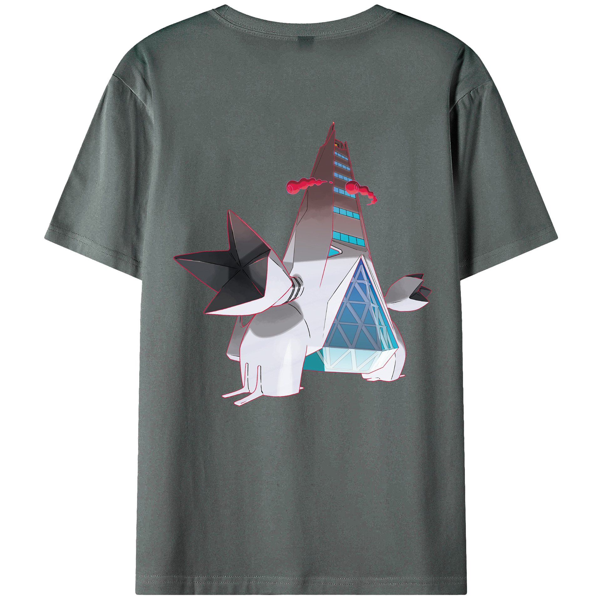 （画像用） ポケットモンスター Pokémon 綿100％ メンズ半袖Tシャツ（バックプリント） 通気性